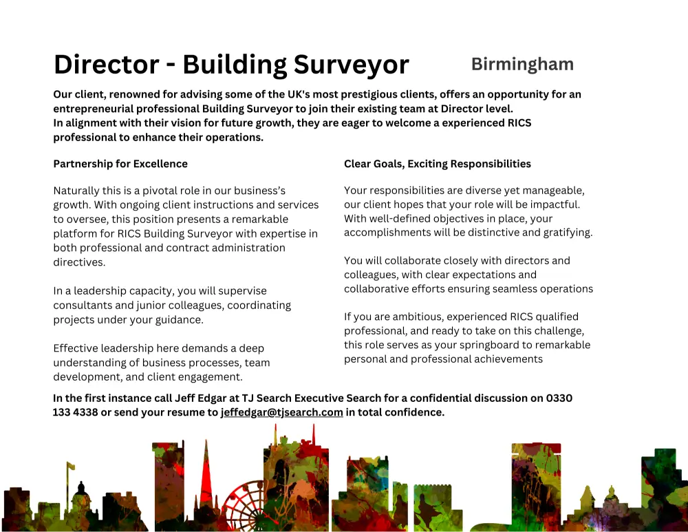 Director Building Surveyor Advert